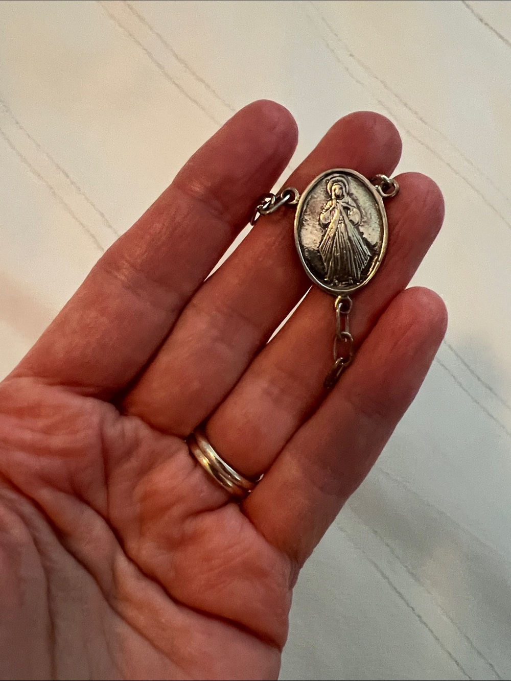 SS Religious Medallion Roasary Pendant